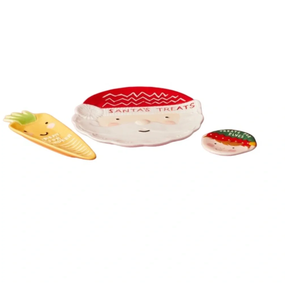 Christmas Eve 3 pc Santa’s Treat Plate Set
